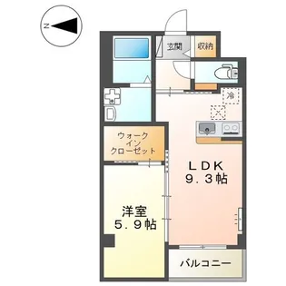 クレオン【1階】の間取り