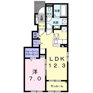 テルミアースメゾン【1階】の間取り