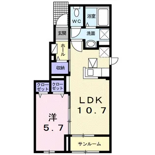 クオーレⅠ【1階】の間取り