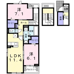 マグノリア Ⅱ【3階】の間取り