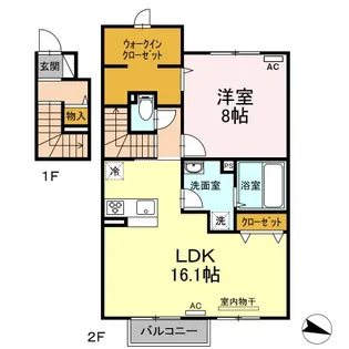 フォルティア.M【202号室】の間取り