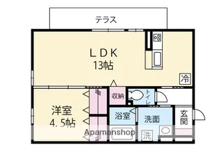 フランネル【205号室】の間取り