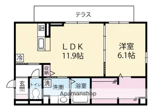 フランネル【301号室】の間取り