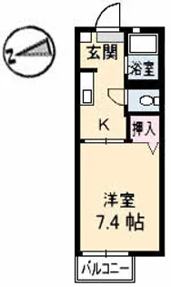 シャーメゾン楽山【1階】の間取り