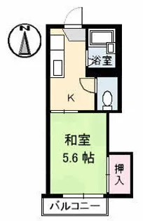 コーポKⅡ【1階】の間取り