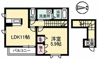 シャーメゾンナナーラ【2階】の間取り