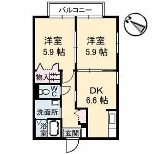 アヴァンシアF B棟【1階】の間取り