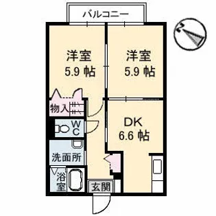アヴァンシアF B棟【2階】の間取り