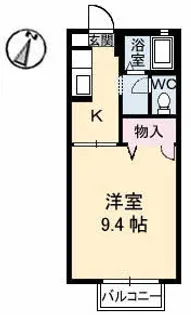 ビレッジ城北 C棟【0107号室】の間取り
