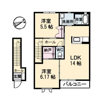 シャーメゾン・アーク【2階】の間取り