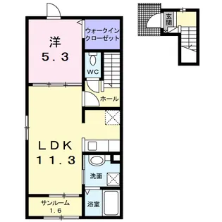 Jーシャモニー スロープ Ⅰ【2階】の間取り