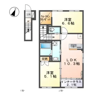 グランクレール【2階】の間取り