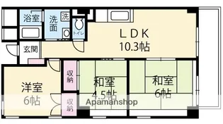 ナガトミビル【405号室】の間取り
