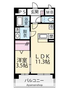 クレストコート松江駅南【505号室】の間取り