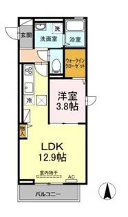 カーサ・エテルノ西津田B【1階】の間取り
