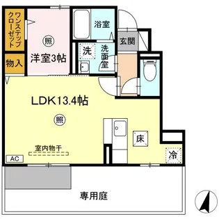 クヴェレ【1階】の間取り