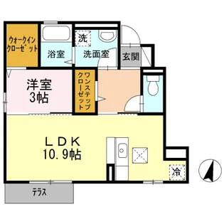 クヴェレ【1階】の間取り
