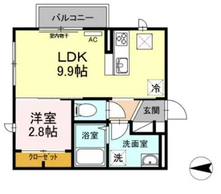 エーデルハイム東津田【1階】の間取り
