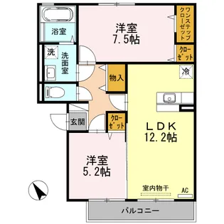 サンパティーク【2階】の間取り
