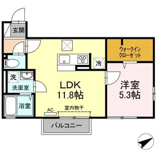 モッペル【1階】の間取り