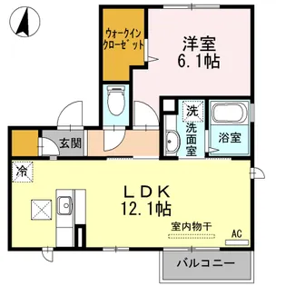 クロワール【1階】の間取り