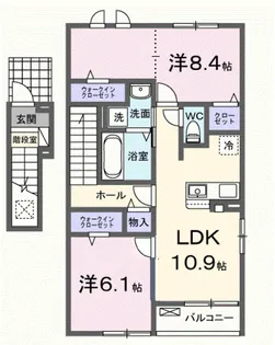 プラシード カーサ【2階】の間取り