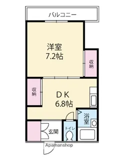 ハイツR上乃木【105号室】の間取り