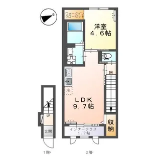 グラシア上乃木【2階】の間取り