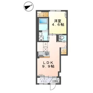 グラシア上乃木【1階】の間取り