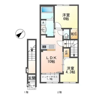 (仮称)スターテラスⅡ東出雲【2階】の間取り