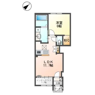 LA PAUSE 東出雲(ラ ポーズ ヒガシイズモ)【1階】の間取り