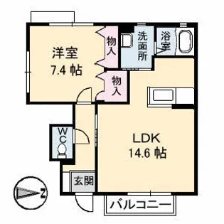 クィーンズコート Ⅰ棟【1階】の間取り