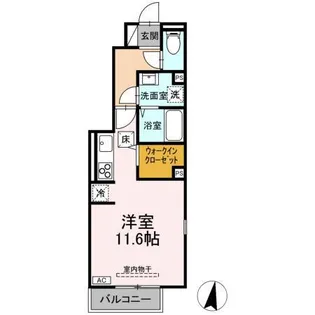 リュール天神川【1階】の間取り