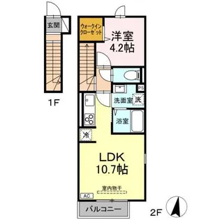 リュール天神川【2階】の間取り
