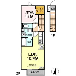 リュール天神川【2階】の間取り