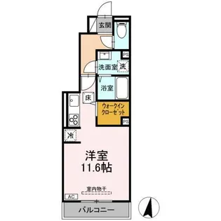 リュール天神川【1階】の間取り