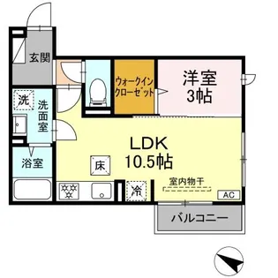 ロイヤルステージ西持田町B棟【1階】の間取り