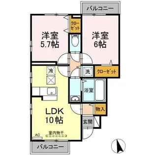 ヴィラーレ II【1階】の間取り