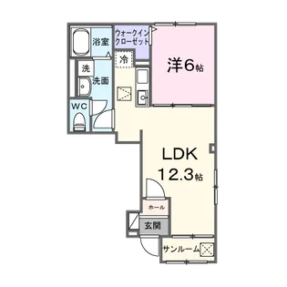 オリエンタルレジデンスⅦ【1階】の間取り