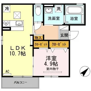 ブラン ポルテ【1階】の間取り