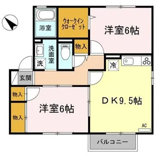 サンシャイン玉芙蓉 C棟【2階】の間取り