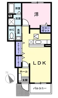 メゾン プラシードC【1階】の間取り