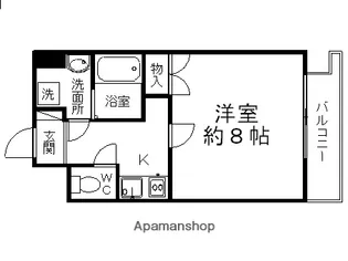 ルラシオン岡山奉還町【8階】の間取り