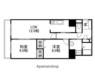 ハアラン内山下【301号室】の間取り