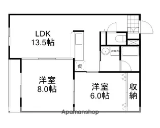 P&I伊島西ハイツ【1階】の間取り