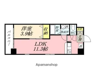 WILLDO岡山大供【14階】の間取り