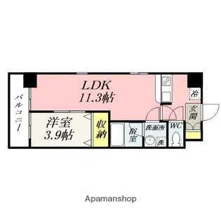 WILLDO岡山大供【8階】の間取り