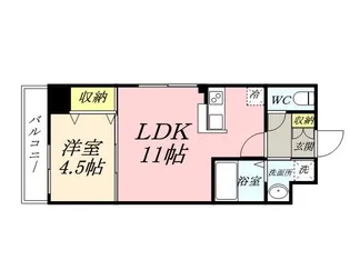 WILLDO岡山大供【14階】の間取り
