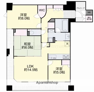 エンヴィーズライフ岡山大雲寺前【10階】の間取り