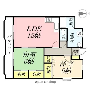翔阿園マンション【5階】の間取り